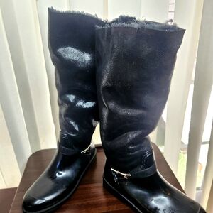 Rouge Helium Black Winter Boots Knee-High Classic Size 9